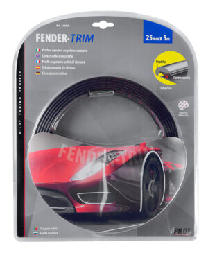 Fender-Trim, profilo adesivo angolare cromato - 5 m - 25 mm