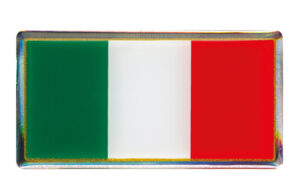 Sticky 3D - Tricolore Italia classico, 1 pz - 78x40 mm - Confezione da 10 pezzi