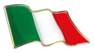 Sticky 3D - Bandiera Italia al vento, 1 pz - 78x40 mm - Confezione da 10 pezzi