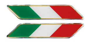 Sticky 3D - Tricolore Italia corto diagonale, 2 pz - 88x16 mm - Confezione da 10 pezzi