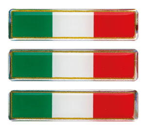 Sticky 3D - Tricolore Italia corto classico, 3 pz - 55x16 mm - Confezione da 10 pezzi