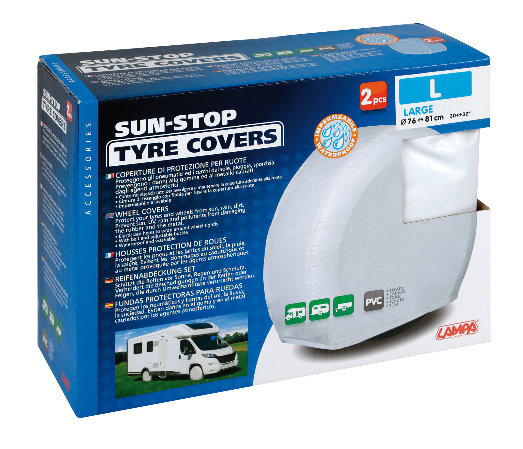 Sun-Stop, coperture di protezione per ruote, 2 pz - L - immagine 2