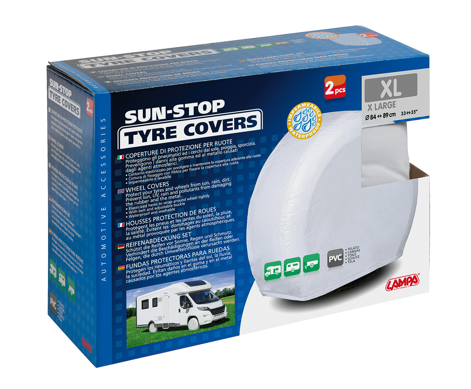 Sun-Stop, coperture di protezione per ruote, 2 pz - XL - immagine 2