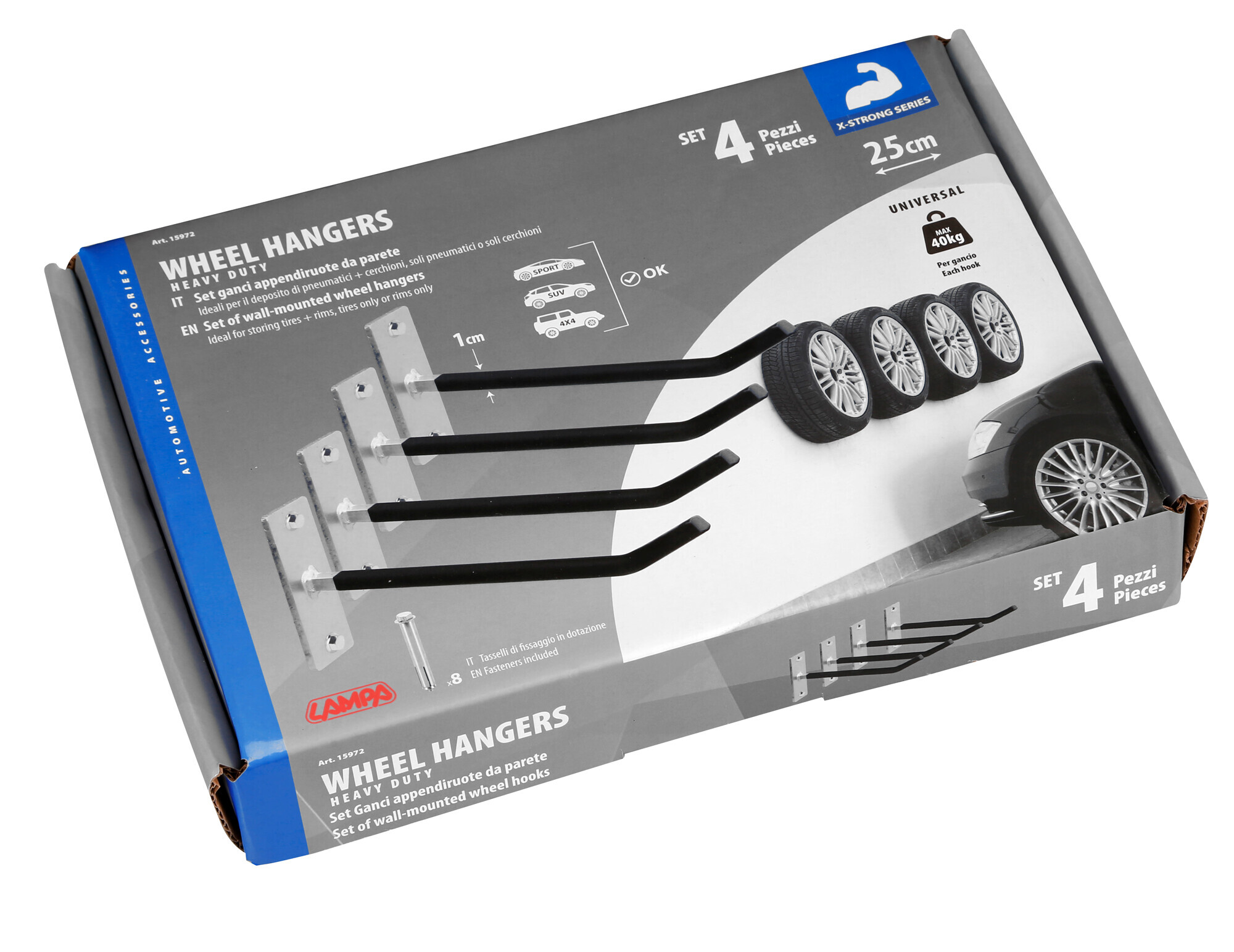 Set 4 ganci appendiruote da parete 3 Set 4 ganci appendiruote da parete - immagine 3