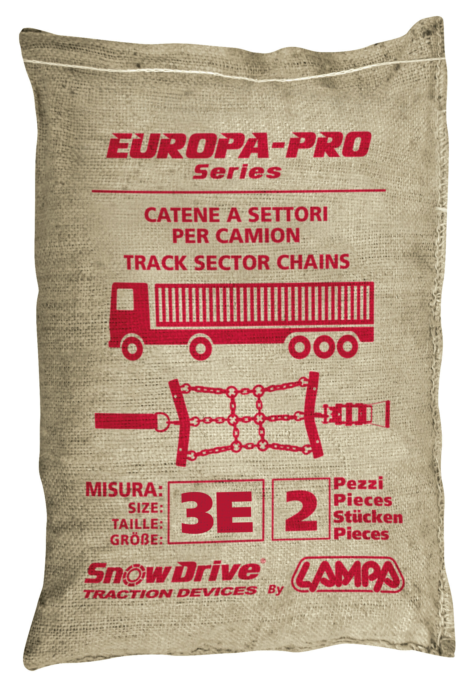 Catene a settori-cingoli per camion, serie Europa-Pro, 2 pz - 3E - immagine 9