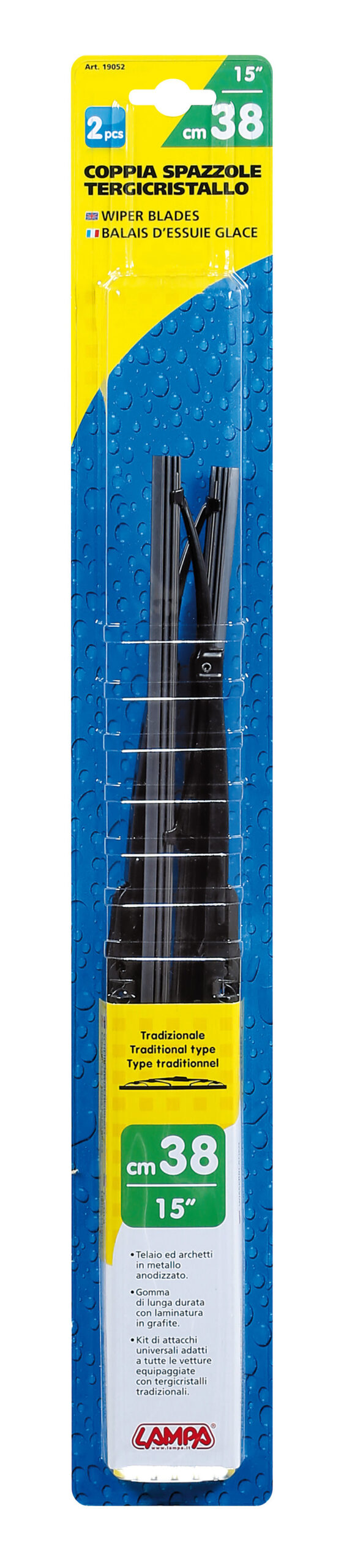 Standard, spazzole tergicristallo - 38 cm (15") - 2 pz - immagine 2