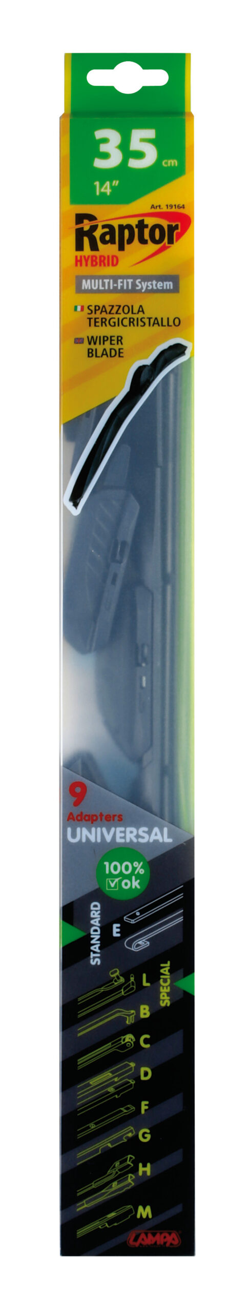 Raptor Hybrid, spazzola tergicristallo - 35 cm (14") - 1 pz - immagine 4