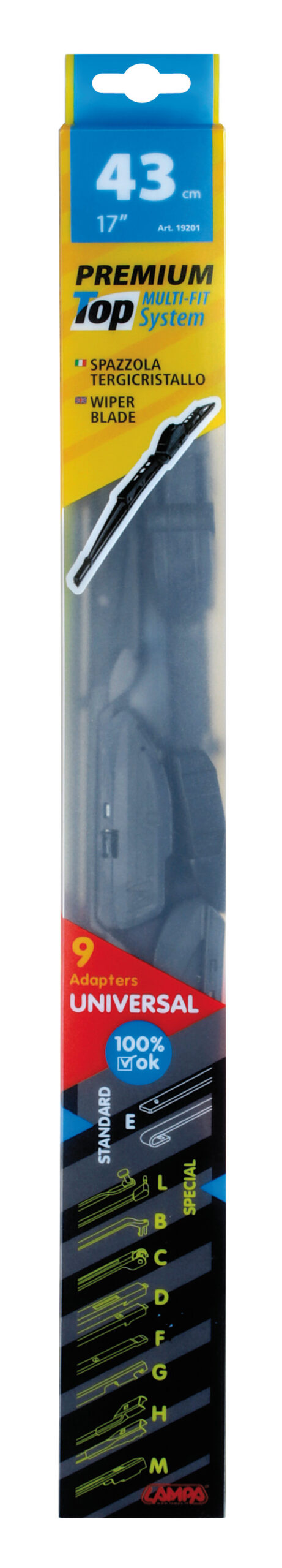 Premium Top, spazzola tergicristallo - 43 cm (17") - 1 pz - immagine 2