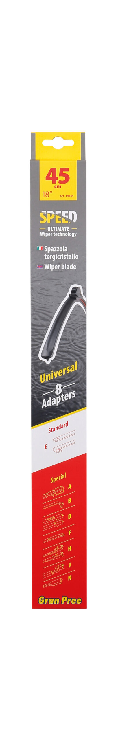 Gran-Pree Speed, spazzola tergicristallo - 45 cm (18") - 1 pz - immagine 2