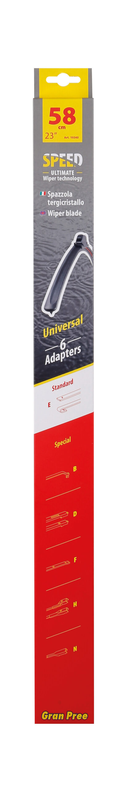 Gran-Pree Speed, spazzola tergicristallo - 58 cm (23") - 1 pz 2 Gran-Pree Speed, spazzola tergicristallo - 58 cm (23") - 1 pz - immagine 2