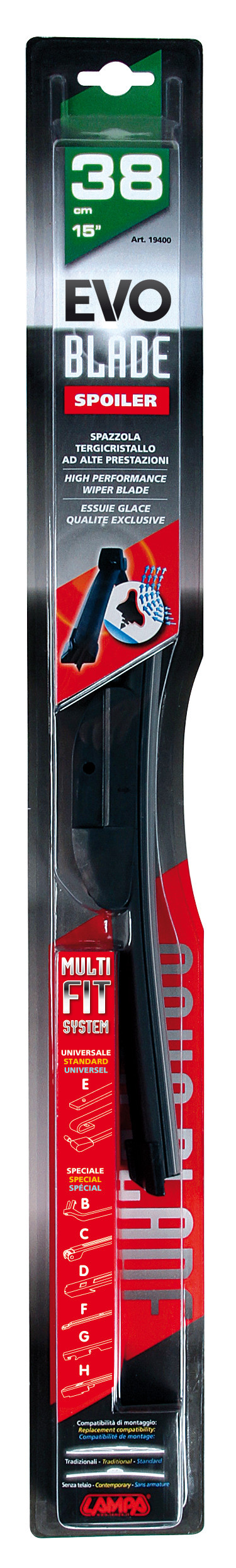 Evo-Blade Spoiler, spazzola tergicristallo - 38 cm (15“) - 1 pz - immagine 2