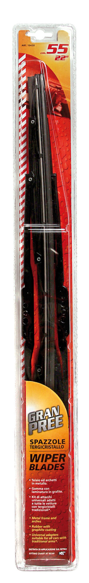 Gran-Pree, spazzole tergicristallo - 55 cm (22") - 2 pz