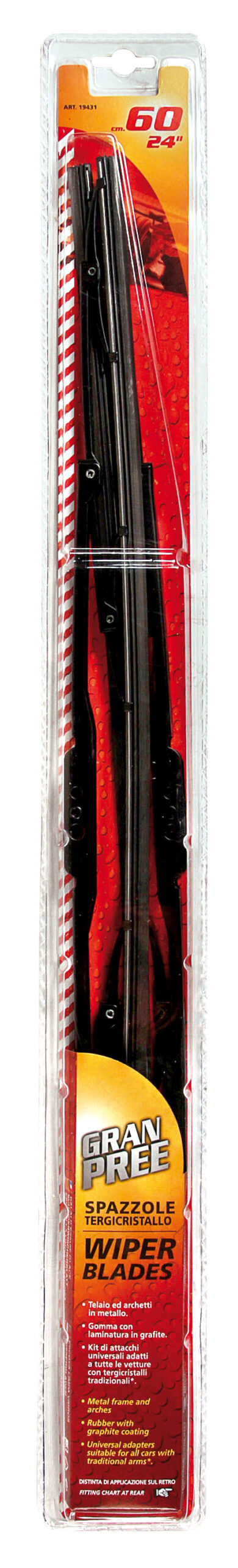 Gran-Pree, spazzole tergicristallo - 60 cm (24") - 2 pz 1 Gran-Pree, spazzole tergicristallo - 60 cm (24") - 2 pz