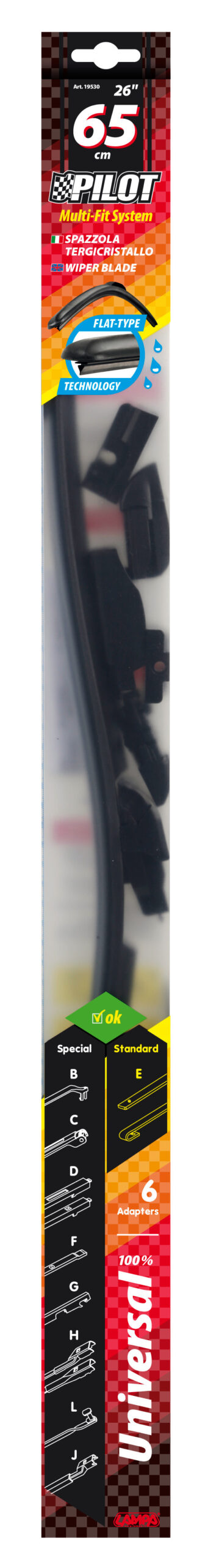 Pilot, spazzola tergicristallo - 65 cm (26") - 1 pz 2 Pilot, spazzola tergicristallo - 65 cm (26") - 1 pz - immagine 2