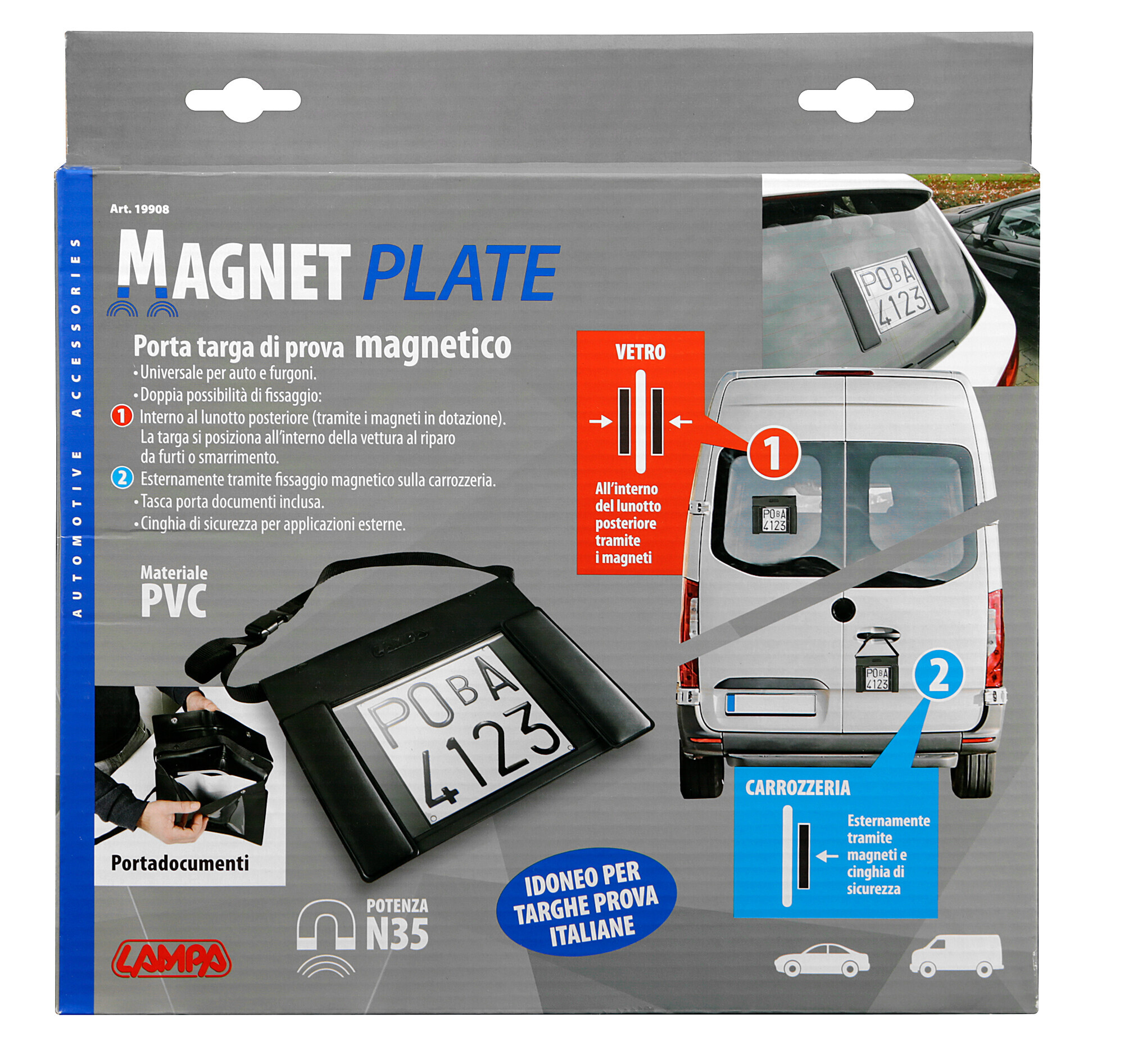 Porta targa di prova magnetico - immagine 4