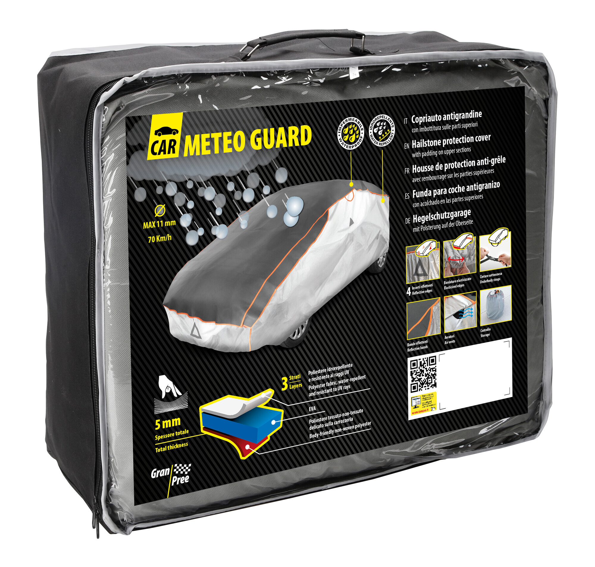 Gran-Pree Car Meteo Guard, copriauto antigrandine - MG-XXL - cm 570x203x120 - immagine 2