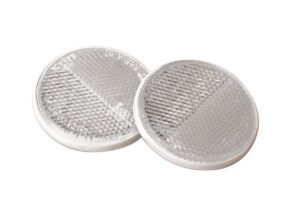 Euro-Norm, catarifrangenti rotondi - &Oslash; 65 mm - Bianco