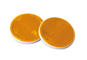 Euro-Norm, catarifrangenti rotondi - &Oslash; 65 mm - Arancio