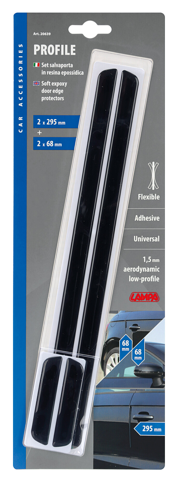 Profile, set 4 salvaporta in resina epossidica - Nero - immagine 2