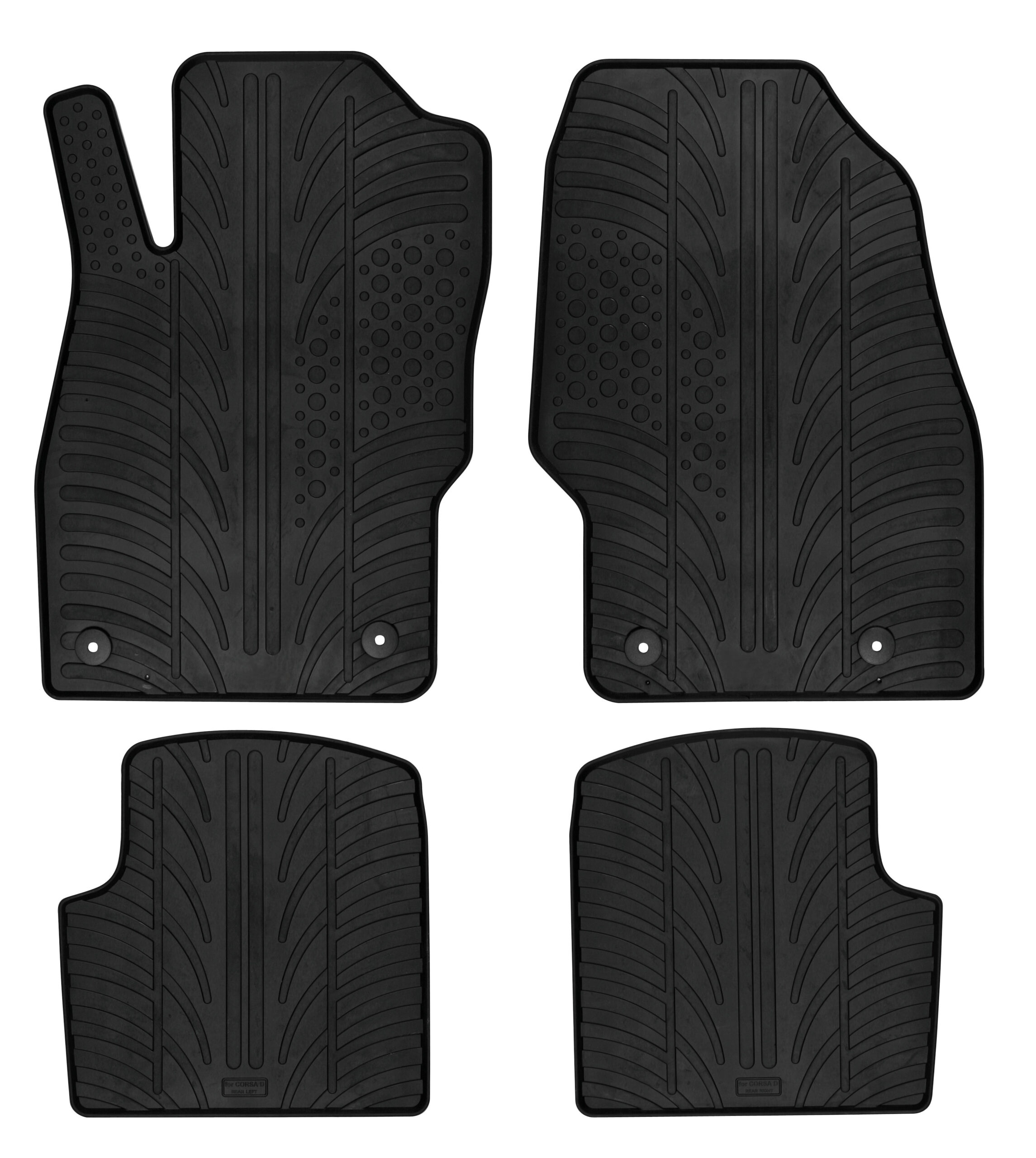 Set tappeti su misura in gomma - compatibile per Renault Clio III 3p (10/05>01/13) - Renault Clio III 5p (10/05>01/13) - Renault Clio III Sportour (02/08>08/13) - immagine 3