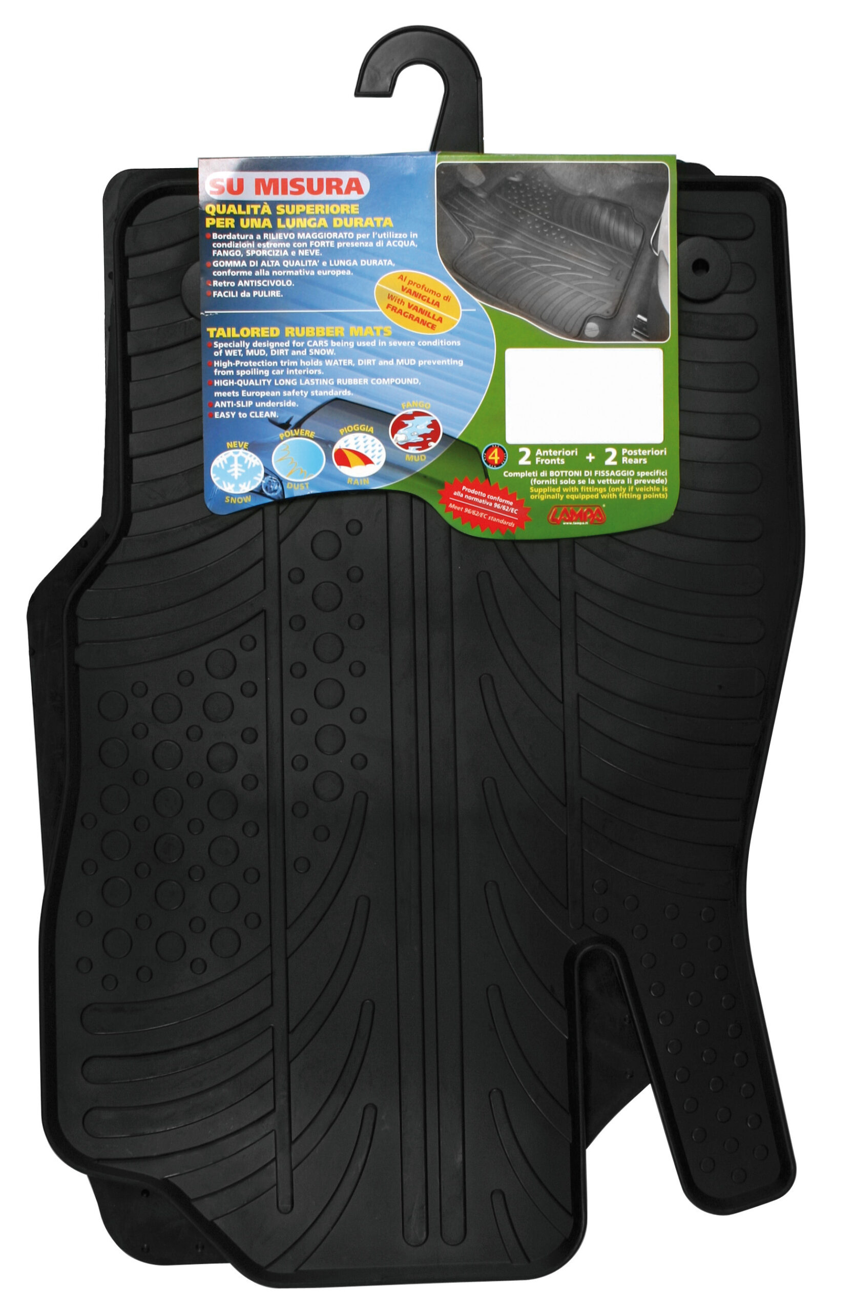 Set tappeti su misura in gomma - compatibile per Renault Clio III 3p (10/05>01/13) - Renault Clio III 5p (10/05>01/13) - Renault Clio III Sportour (02/08>08/13) - immagine 5