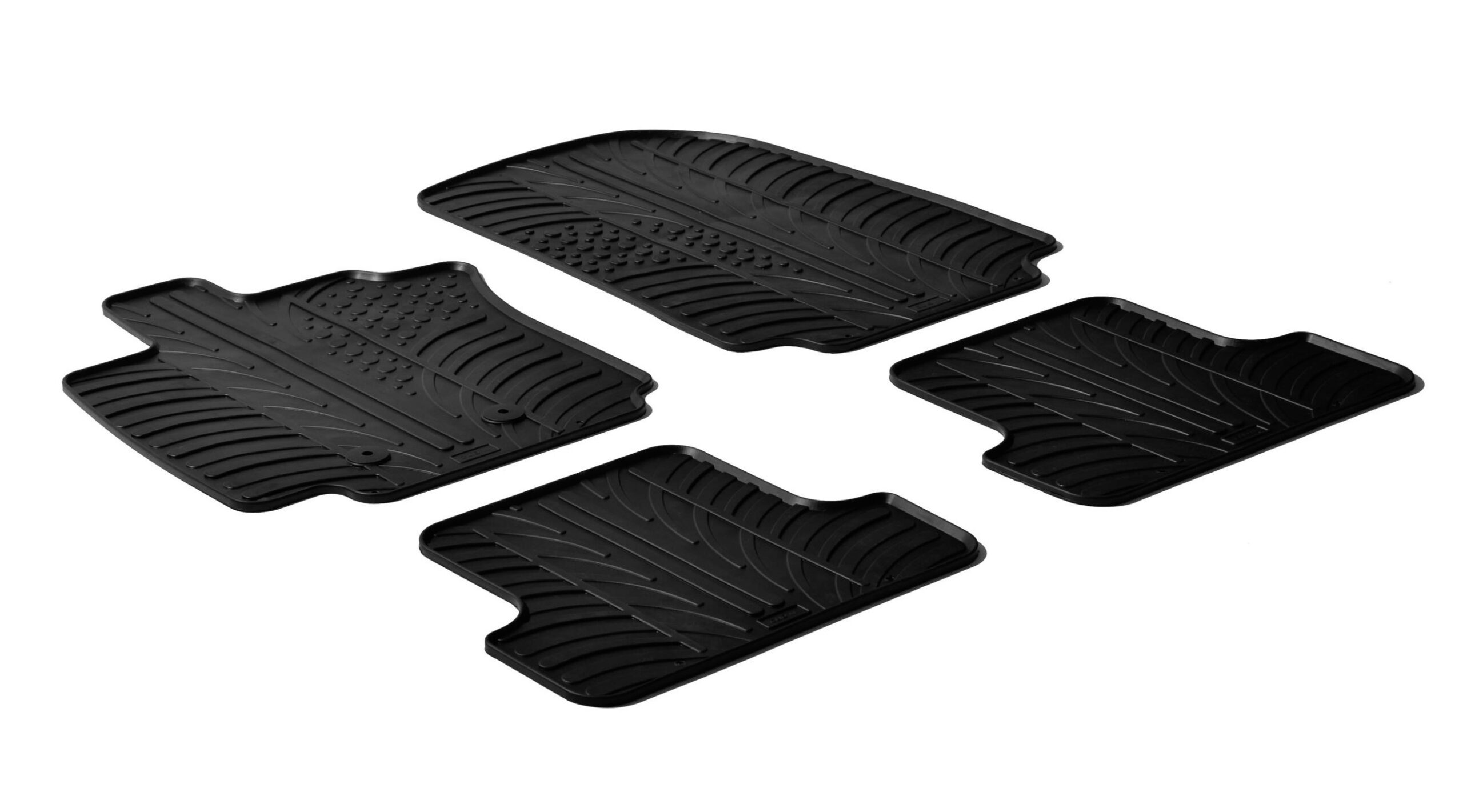 Set tappeti su misura in gomma - compatibile per Renault Clio III 3p (10/05>01/13) - Renault Clio III 5p (10/05>01/13) - Renault Clio III Sportour (02/08>08/13)