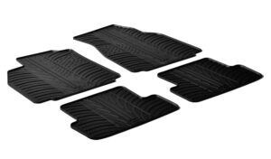 Set tappeti su misura in gomma - compatibile per  Renault Megane II 3p (10/02>10/08) -  Renault Megane II 4p (10/03>10/08) -  Renault Megane II 5p (10/02>10/08) -  Renault Megane II Grandtour (09/03>08/09) -  Renault Thalia (11/08>06/14)