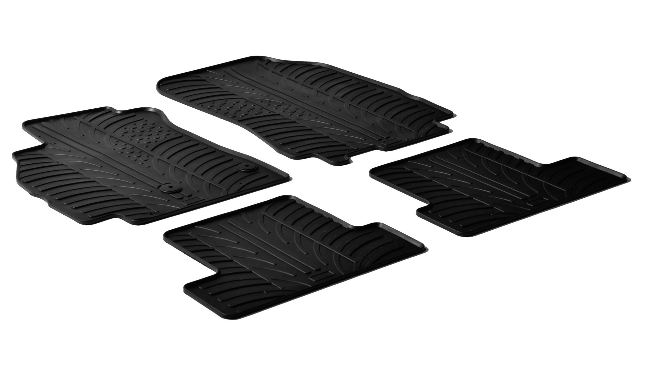 Set tappeti su misura in gomma - compatibile per Renault Megane III 5p (11/08>12/15) - Renault Megane III Coupé (03/09>12/15)