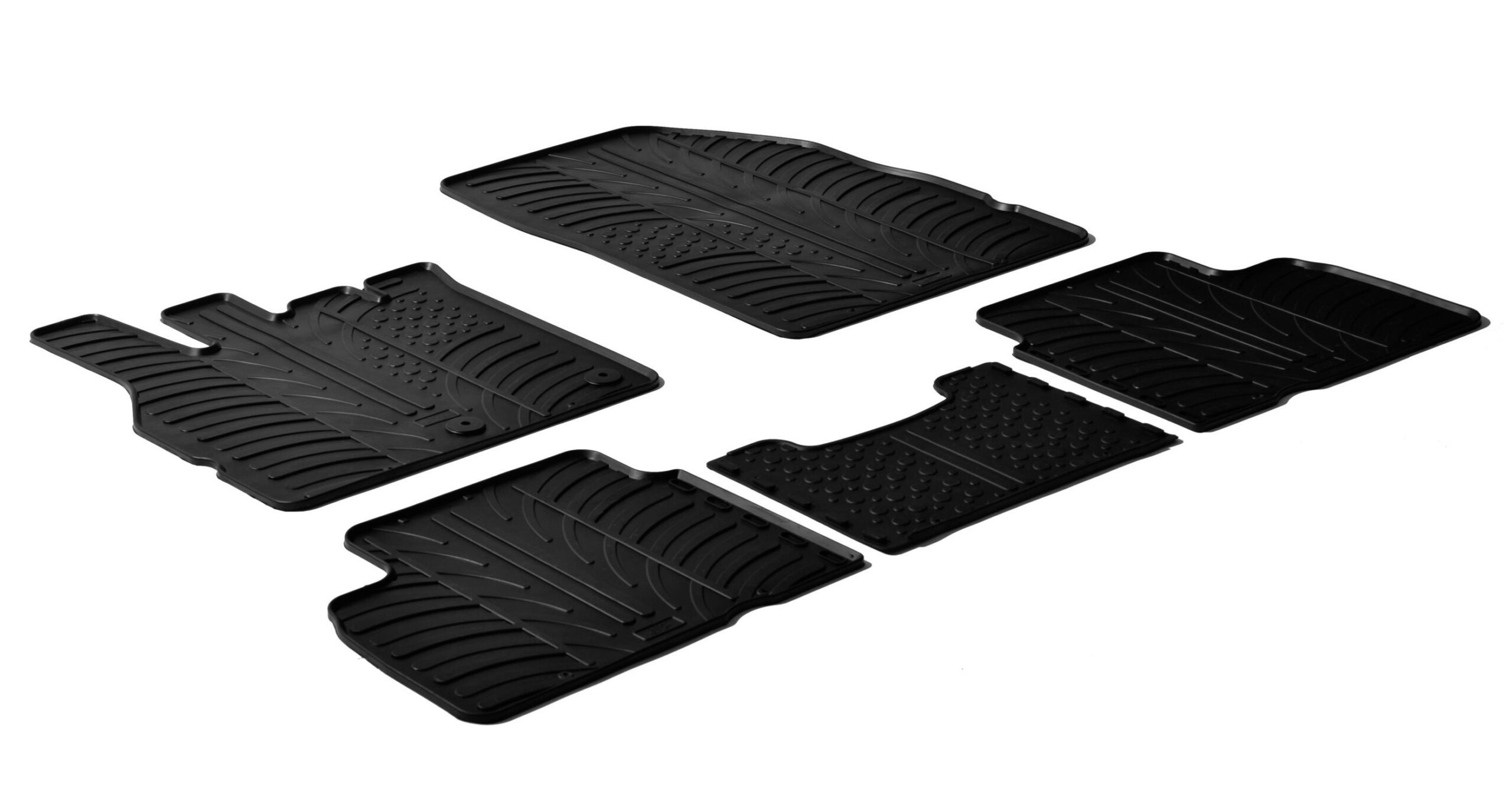 Set tappeti su misura in gomma - compatibile per Renault Scenic 7 posti (05/09>10/16) - Renault Scenic X-Mod 5 posti (09/09>09/16)