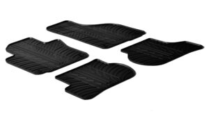 Set tappeti su misura in gomma - compatibile per  Volkswagen Golf V 3p (11/03>10/08) fix tondi integrati -  Volkswagen Golf V 5p (11/03>10/08) fix tondi integrati -  Volkswagen Golf V Variant (05/07>09/09) fix tondi integrati -  Volkswagen Golf VI 3p (11/08>10/12) fix tondi integrati -  Volkswagen Golf VI 5p (11/08>10/12) fix tondi integrati -  Volkswagen Golf VI Cabrio (09/11>10/14) fix tondi integrati -  Volkswagen Golf VI Variant (10/09>09/13) fix tondi integrati -  Volkswagen Jetta (09/05>01/11) fix tondi integrati -  Volkswagen Scirocco (10/08>09/17) fix tondi integrati