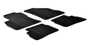 Set tappeti su misura in gomma - compatibile per Fiat Doblò 5p (01/10>05/20) - Opel Combo Tour (04/12>12/17)