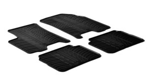 Set tappeti su misura in gomma - compatibile per  Chevrolet Aveo 3p (02/05>05/08) -  Chevrolet Aveo 5p (09/02>05/08) -  Daewoo Kalos 3p (02/05>05/08) -  Daewoo Kalos 5p (09/02>05/08)