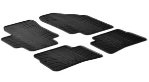 Set tappeti su misura in gomma - compatibile per  Hyundai Accent (04/06>12/09) -  Kia Rio 5p (10/05>08/11)