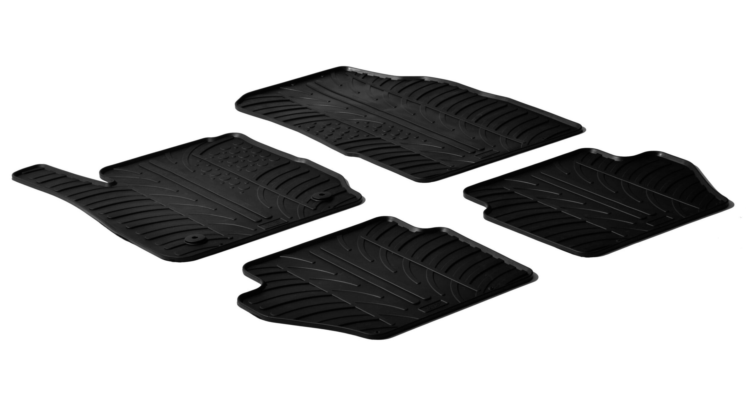 Set tappeti su misura in gomma - compatibile per Ford Fiesta 3p (03/11>05/17) fix a bottone - Ford Fiesta 5p (03/11>05/17) fix a bottone