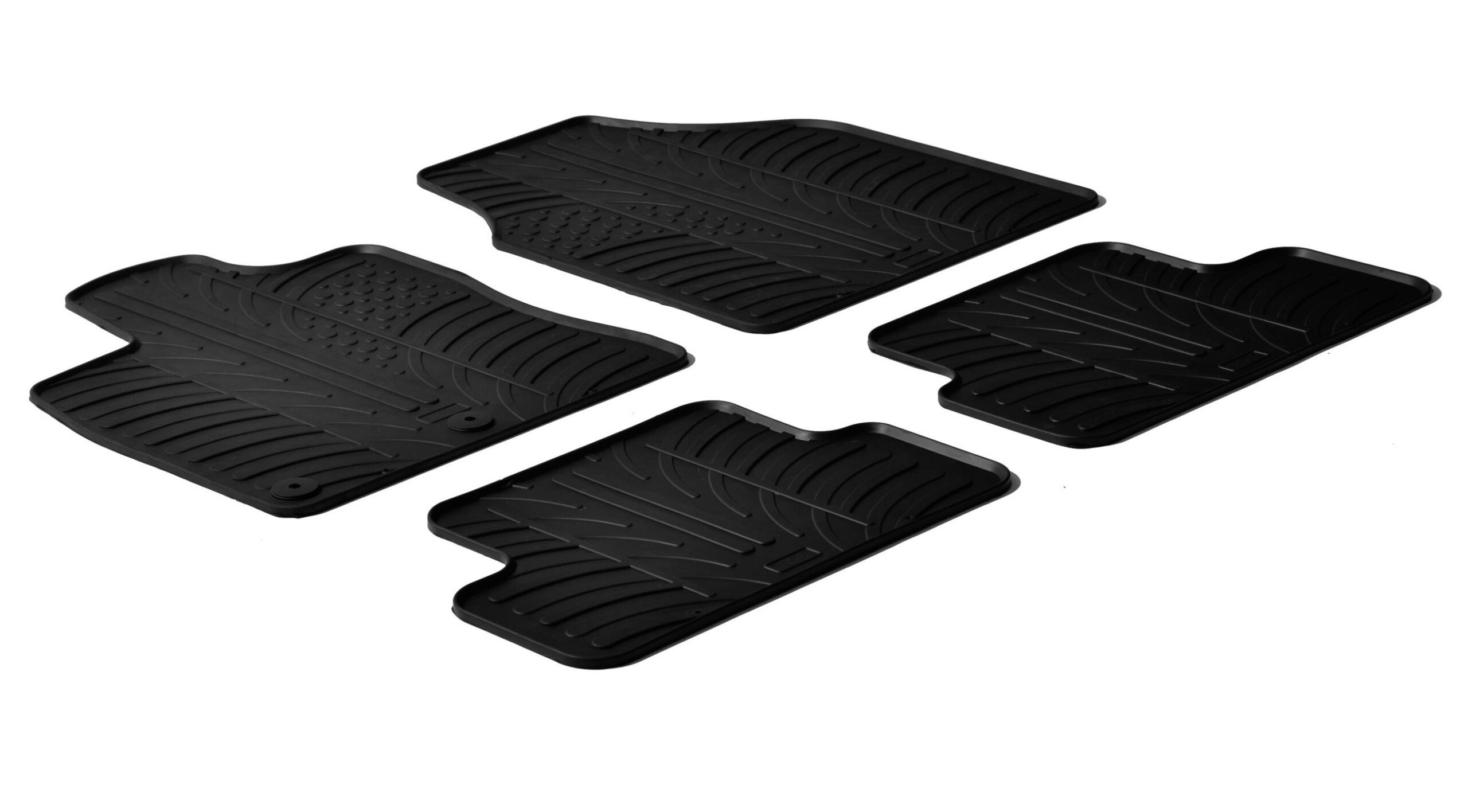 Set tappeti su misura in gomma - compatibile per Nissan Qashqai (03/07>01/14) - Nissan Qashqai+2 (09/08>01/14)