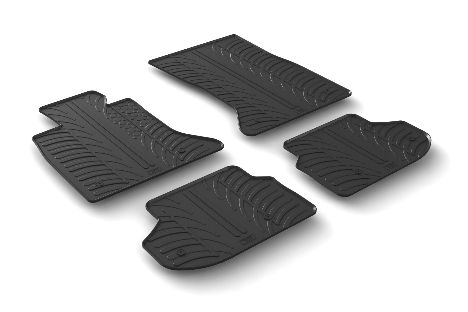 Set tappeti su misura in gomma - compatibile per Bmw Serie 5 (F10) (01/10>01/17) - Bmw Serie 5 Touring (F11) (06/10>03/17)