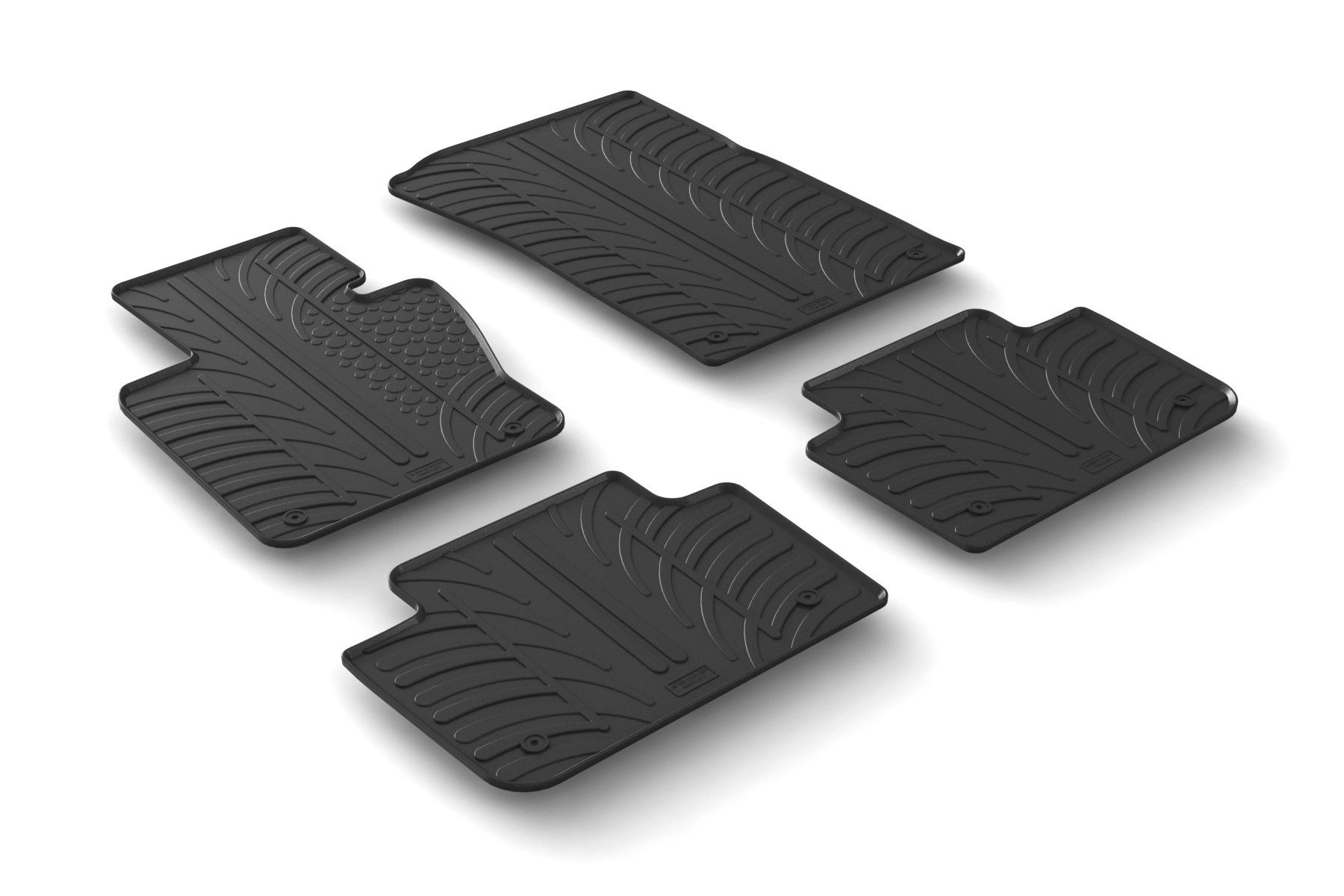 Set tappeti su misura in gomma - compatibile per Bmw X3 (E83) (01/04>10/10)