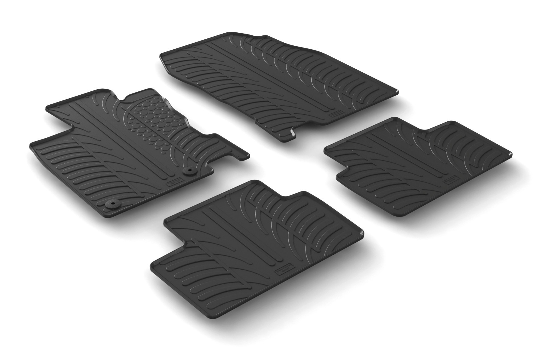 Set tappeti su misura in gomma - compatibile per Renault Kadjar (06/15>03/23) 1 Set tappeti su misura in gomma - compatibile per Renault Kadjar (06/15>03/23)