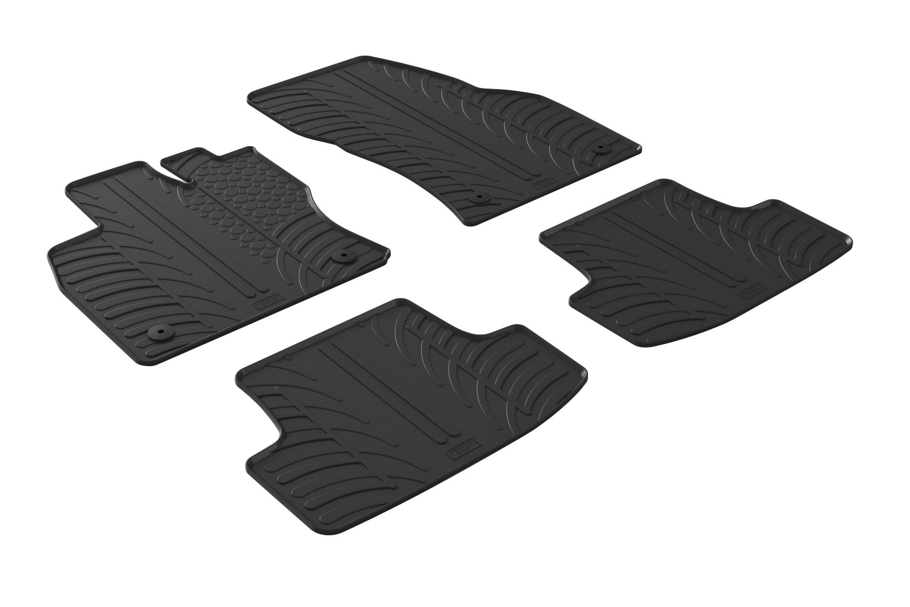 Set tappeti su misura in gomma - compatibile per Volkswagen T-Roc (11/17>10/21) - Volkswagen T-Roc (11/17>10/21) - Volkswagen T-Roc Cabriolet (05/20>12/21) - Volkswagen T-Roc (11/21>08/25) - Volkswagen T-Roc Cabriolet (01/22>)