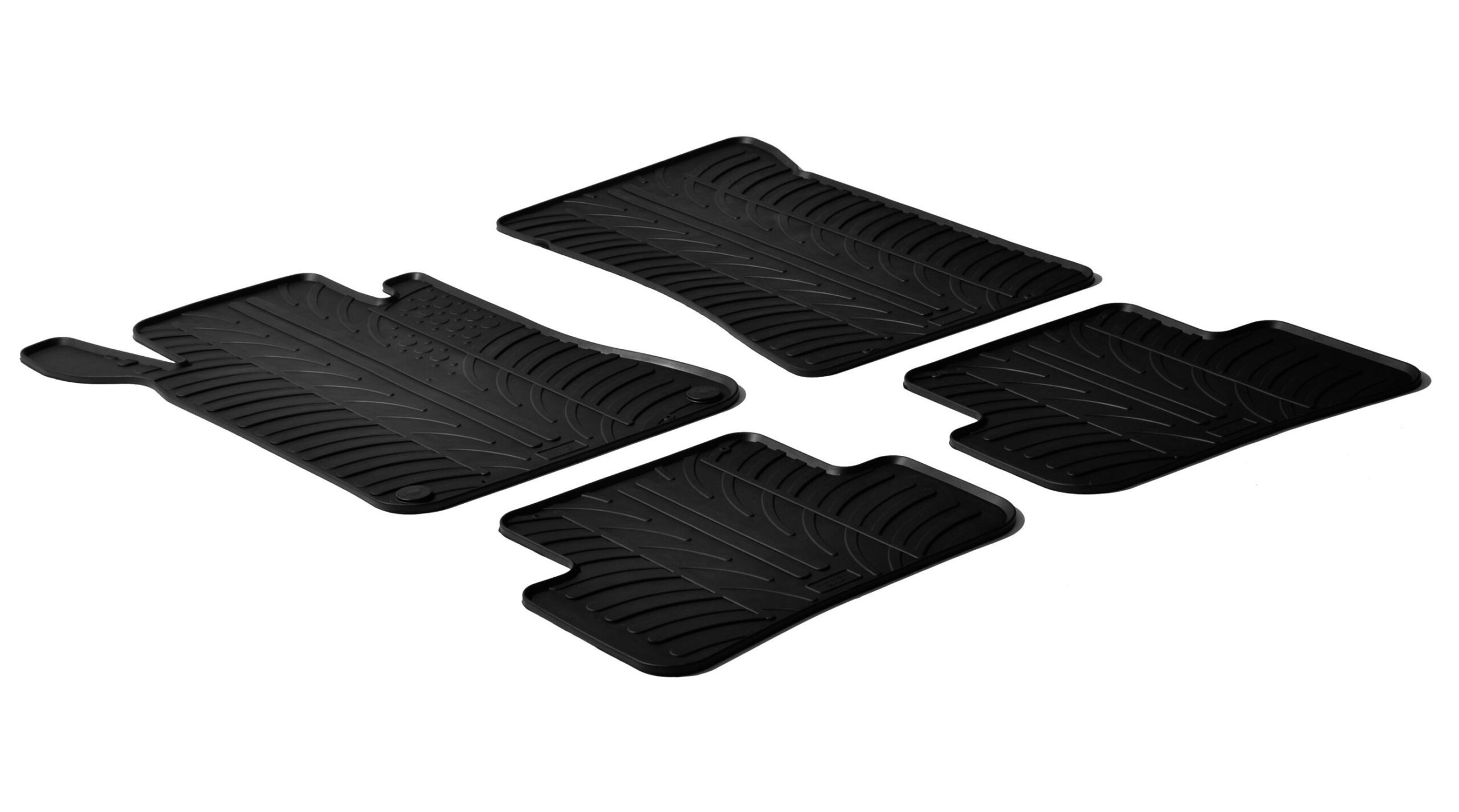 Set tappeti su misura in gomma - compatibile per Mercedes Classe C 4p (05/00>01/07) - Mercedes Classe C sw (04/01>12/07)