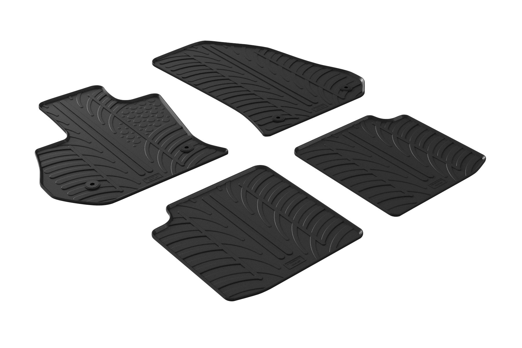 Set tappeti su misura in gomma - compatibile per Fiat 500L (06/17>12/22) manuale - Fiat 500L Cross (06/17>12/22) manuale - Fiat 500L Wagon (06/17>03/21) manuale