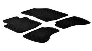 Set tappeti su misura in gomma - compatibile per  Citroen C1 3p (05/05>05/14) 2 fix lato guida -  Citroen C1 5p (05/05>05/14) 2 fix lato guida -  Peugeot 107 3p (07/05>12/14) 2 fix lato guida -  Peugeot 107 5p (07/05>12/14) 2 fix lato guida -  Toyota Aygo 3p (09/05>05/14) 2 fix lato guida -  Toyota Aygo 5p (09/05>05/14) 2 fix lato guida