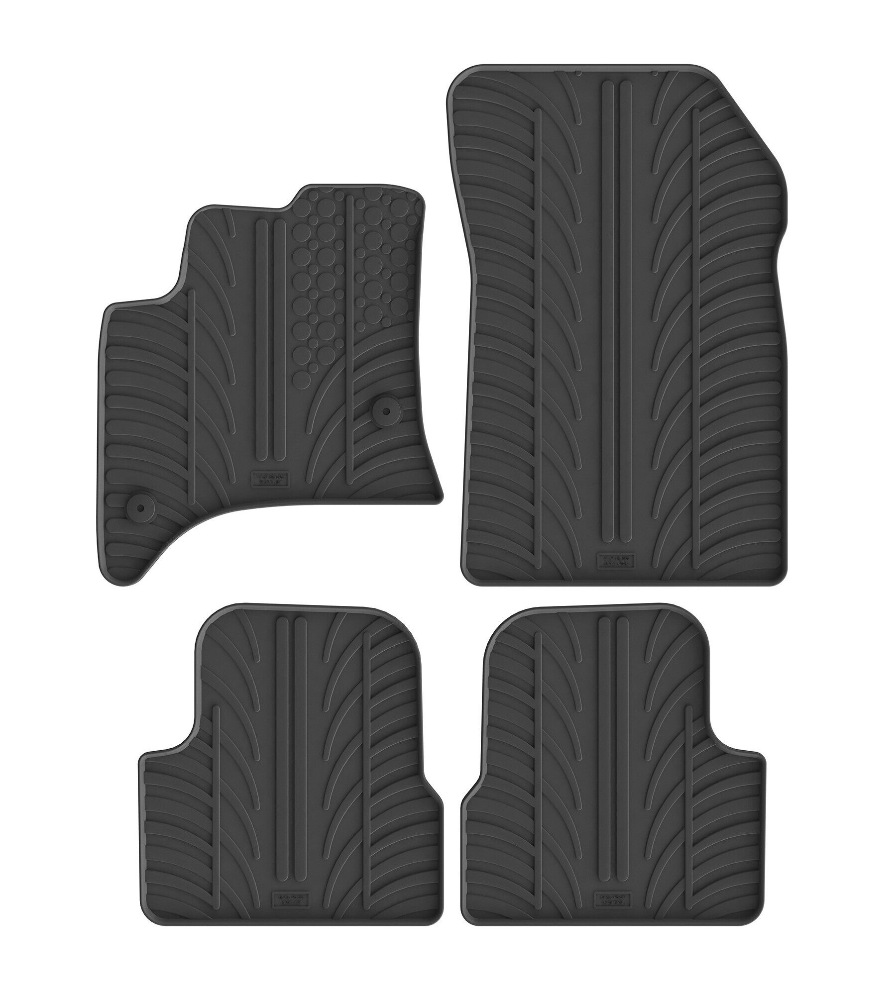 Set tappeti su misura in gomma - compatibile per Alfa Romeo Junior 5p (06/24>) automatico, Mhev