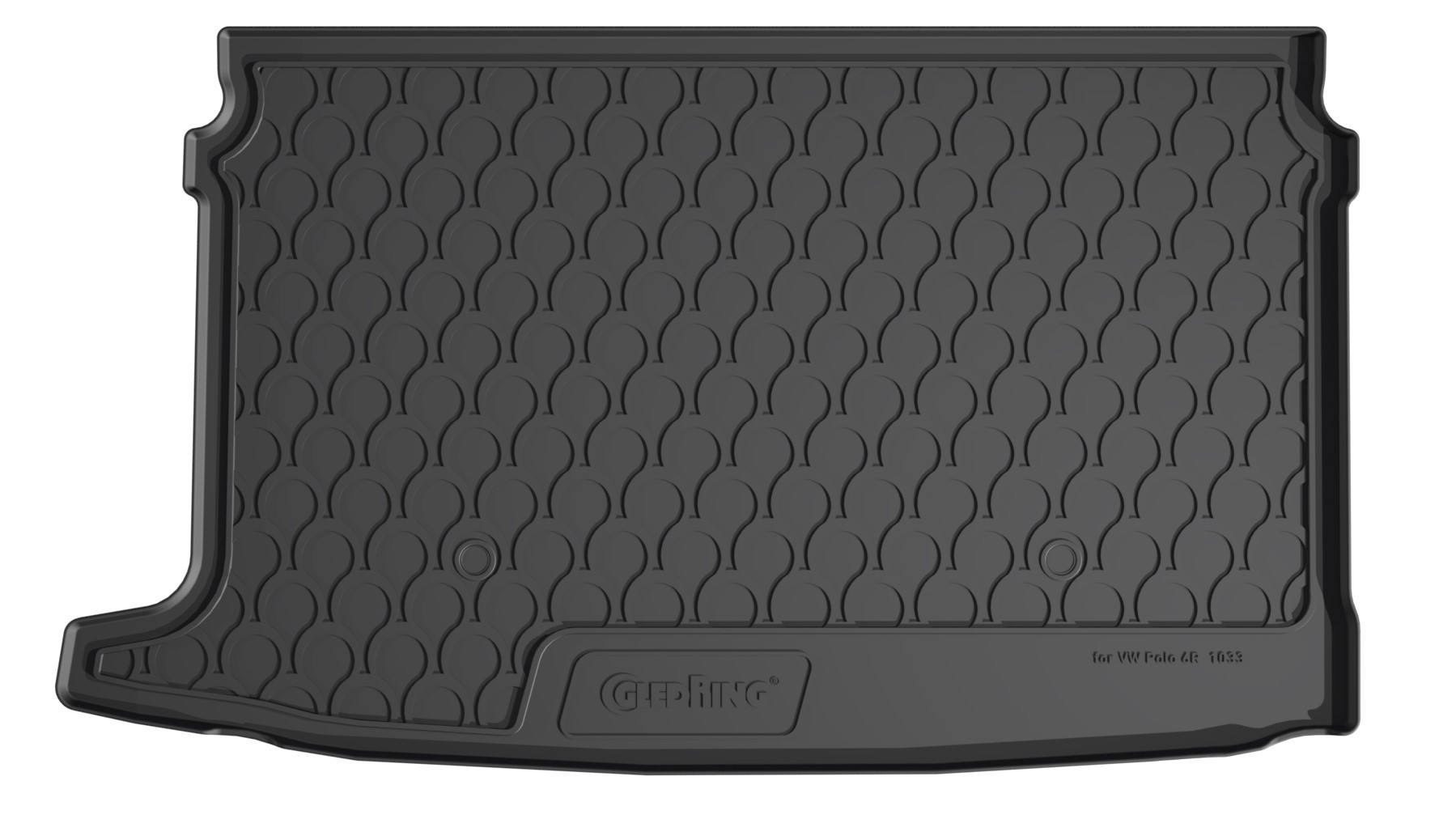 Vasca baule su misura in gomma sintetica - compatibile per Volkswagen Polo 3p (09/09>09/17) baule basso - Volkswagen Polo 5p (09/09>09/17) baule basso