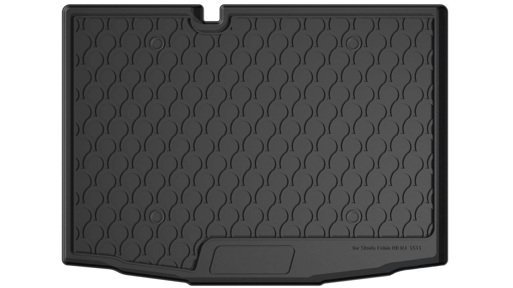 Vasca baule su misura in gomma sintetica - compatibile per Skoda Fabia 5p (02/15>08/21) baule basso