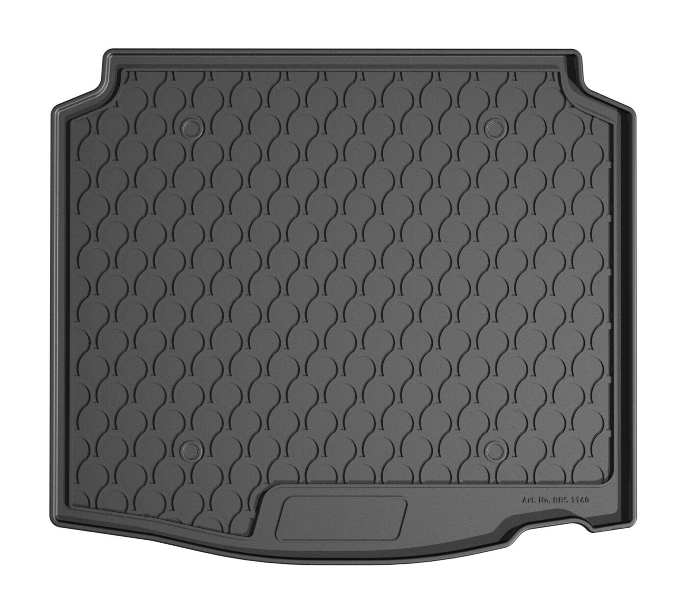 Vasca baule su misura in gomma sintetica - compatibile per Toyota Corolla Cross 5p (09/22>) 4WD, baule alto