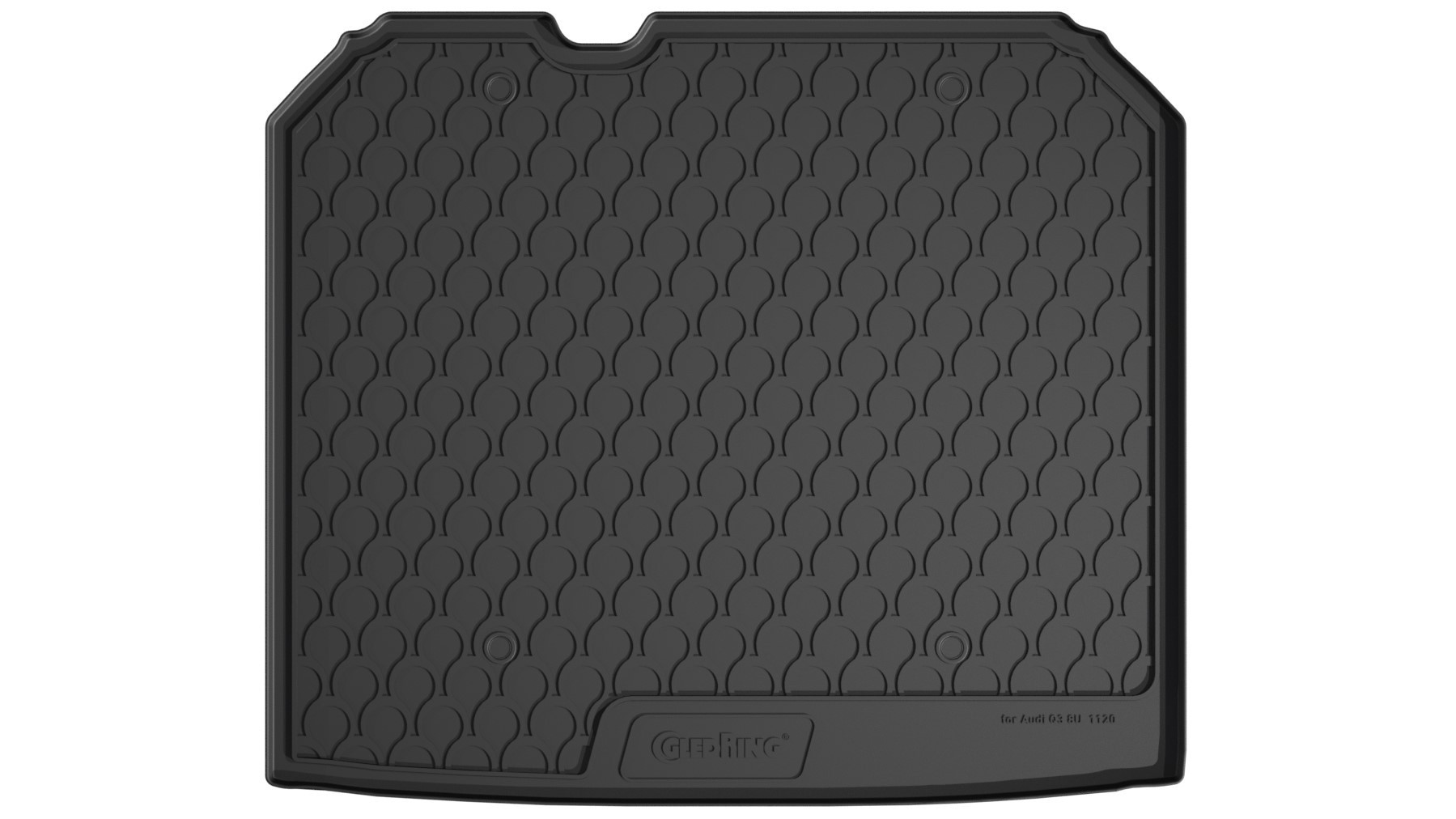 Vasca baule su misura in gomma sintetica - compatibile per Audi Q3 (10/11>12/18) baule alto, con rete