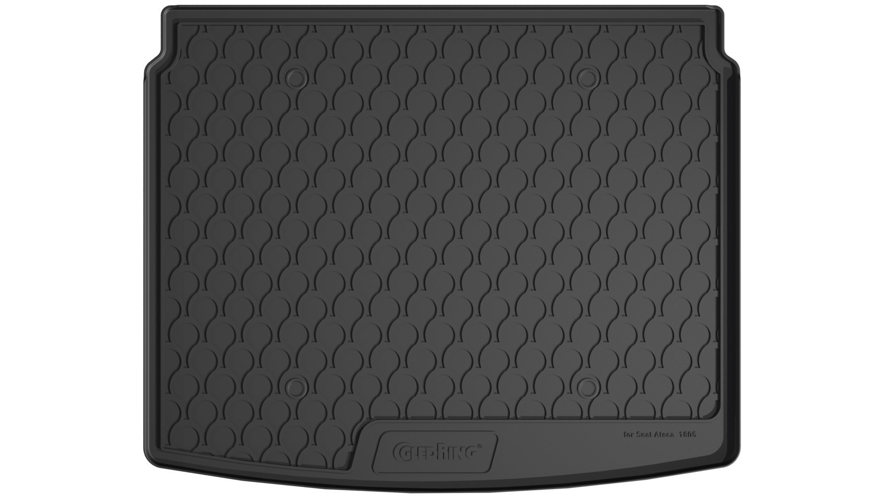 Vasca baule su misura in gomma sintetica - compatibile per Seat Ateca (07/16>) baule alto, pianale regolabile