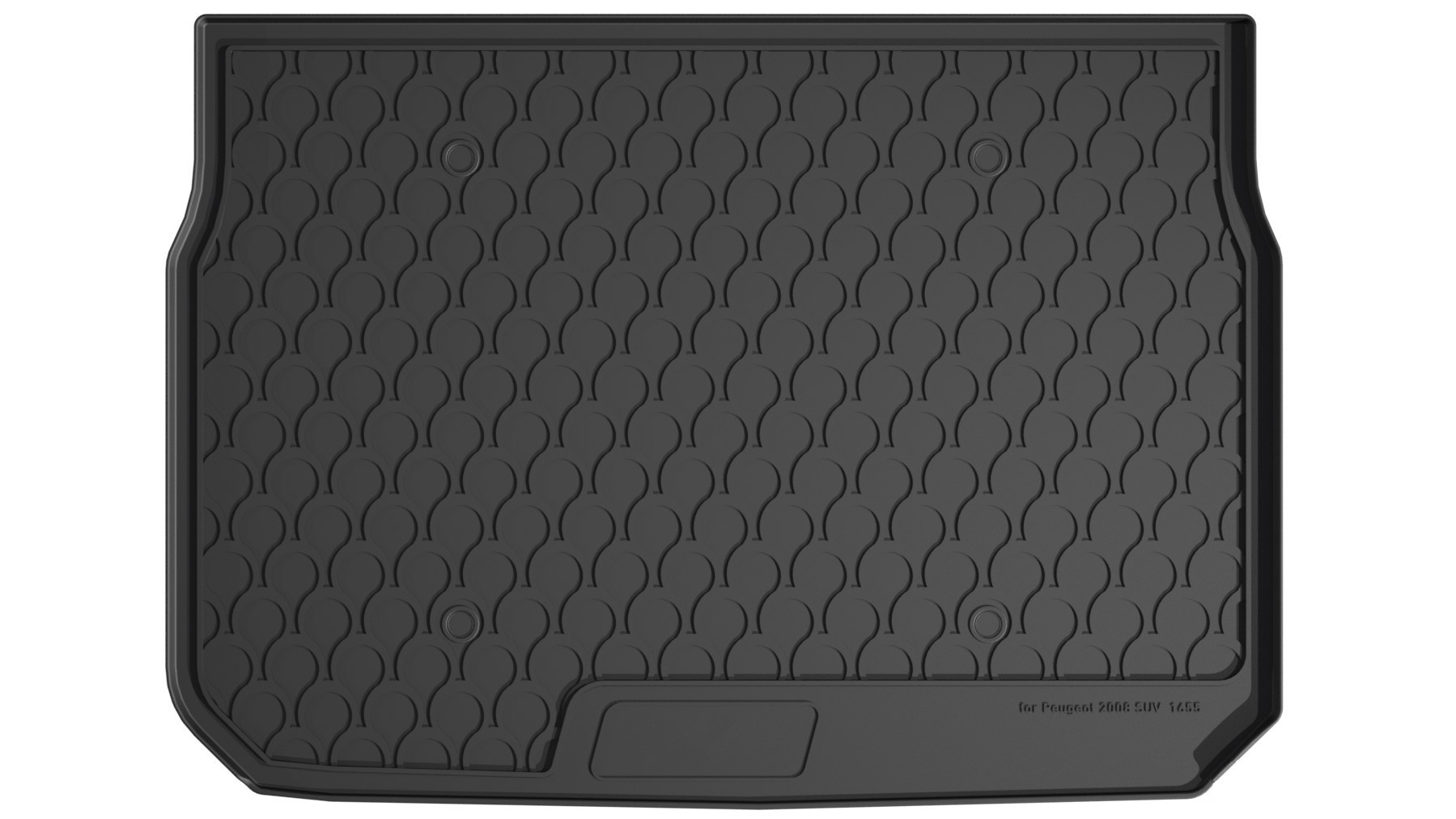 Vasca baule su misura in gomma sintetica - compatibile per Peugeot 2008 (06/13>11/19)