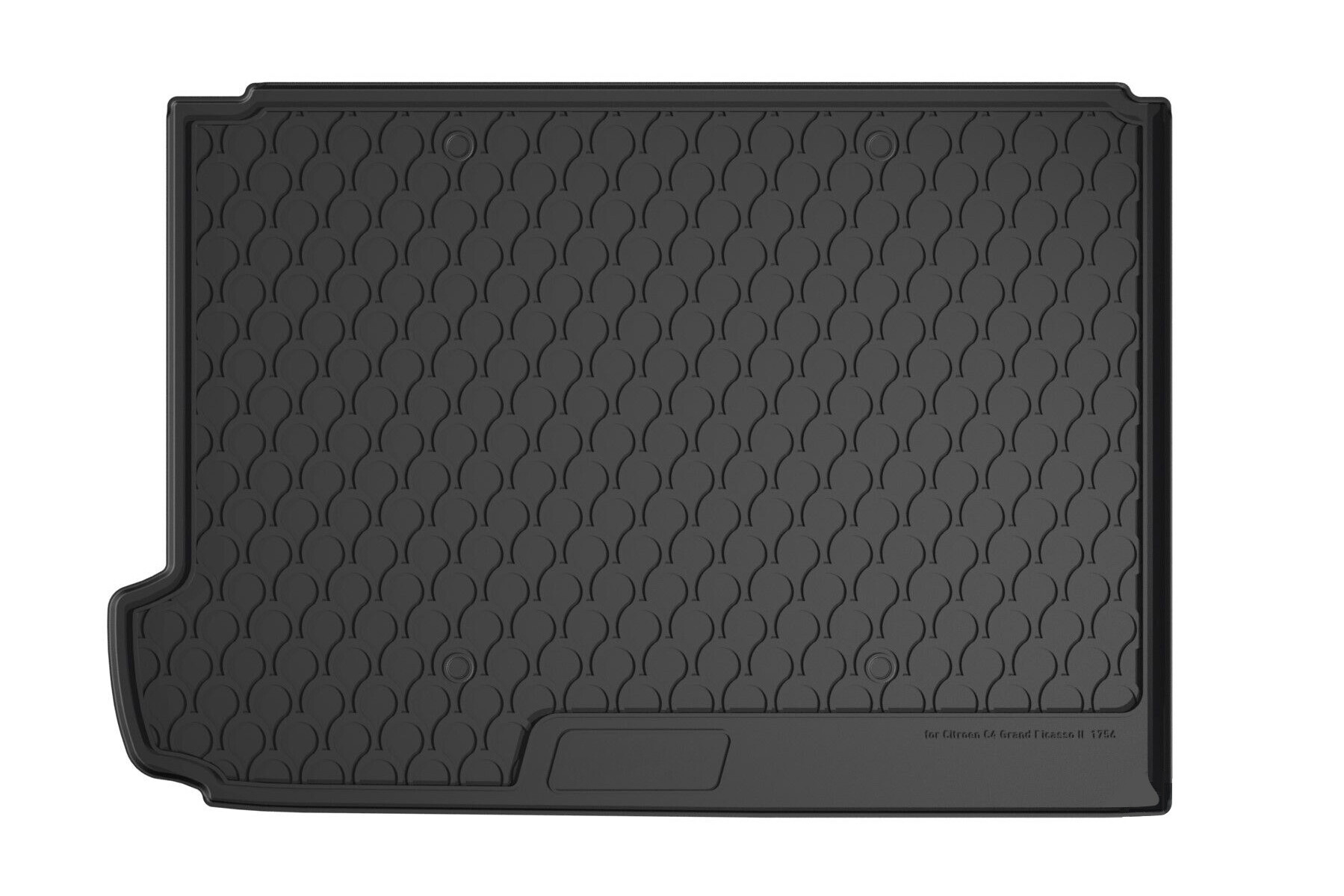 Vasca baule su misura in gomma sintetica - compatibile per Citroen C4 Grand Picasso (10/13>05/18) 5 posti, 7 posti